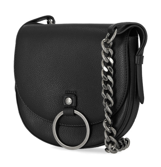 Harley-Davidson® Women's Magnetic Flap Closure O Ring Satchel Xbody Purse - Black