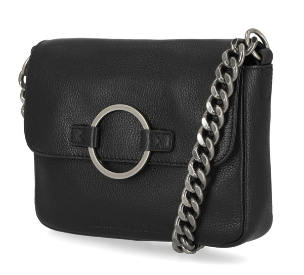 Harley-Davidson® Women's Magnetic Flap Closure O Ring Crossbody Purse - Black