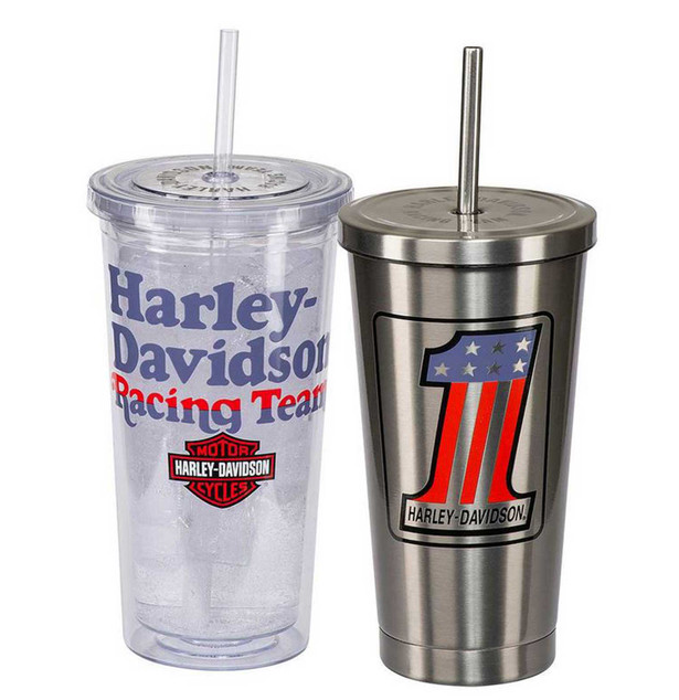 Harley-Davidson®  Racing Tumbler Set, Double-Wall Stainless Steel- 16 oz. & 18 oz.- HDL-18618
