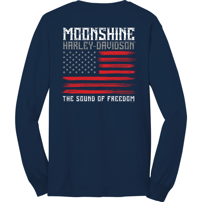 Grunge Flag Navy Long Sleeve