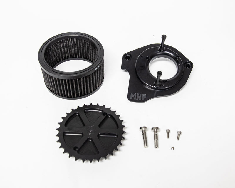 MOONSHINE HORSEPOWER MONSTER AIR CLEANER - SPROCKET - BLACK - 55mm/64mm Throttle Body