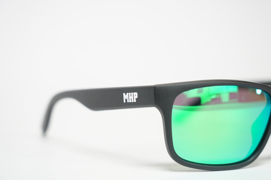 New!! MHP Green Lens Matte Black Sunglasses