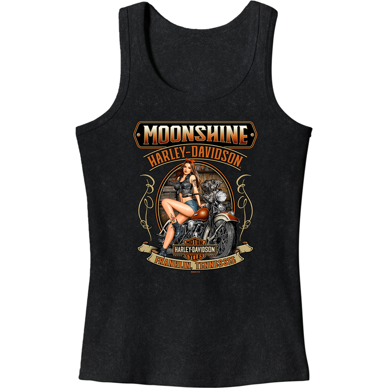 Pin Up Women's Black Muscle Tank Top