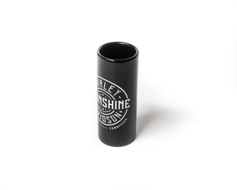 Moonshine Harley Circle Black Tall Shot Glass