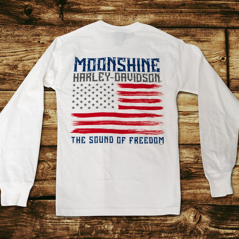 Flag Men's White Long Sleeve