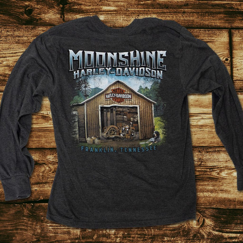 Old Garage Men's Grey Long Sleeve Shirt