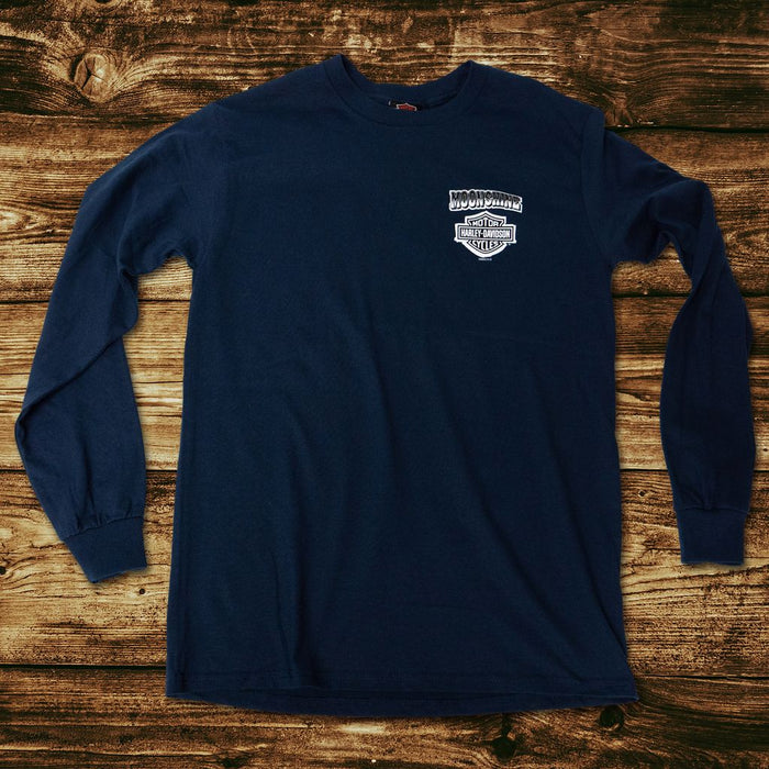 Guitar Men's Navy Long Sleeve Shirt