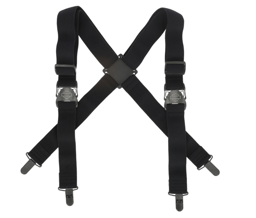 Bar & Shield Suspenders Black