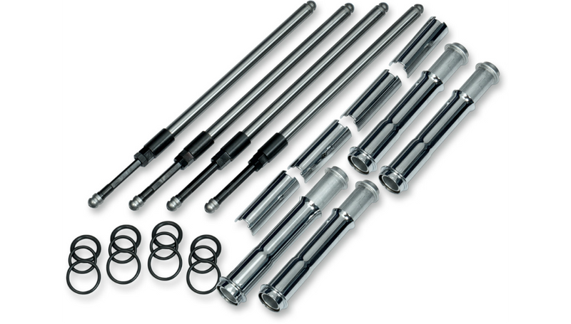 S&S Quickee Adjustable Pushrods with Chrome Covers 2017-Up M8 Models - 0928-0088