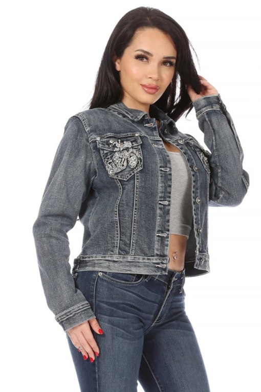 Platinum Plush - Motorcycle Denim Jacket - PP0047