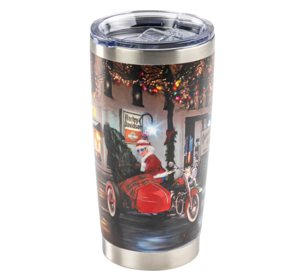 Biker Santa Travel Mug – Limited-Edition Holiday Décor