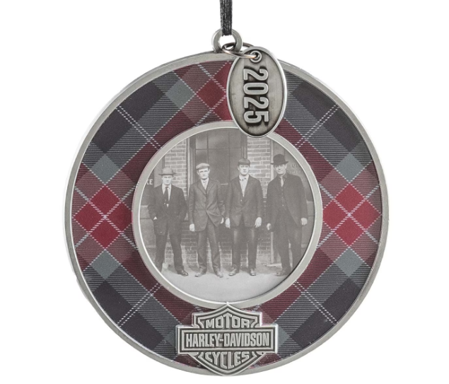 2025 Holiday Plaid Picture Frame Ornament – Limited-Edition Holiday Décor