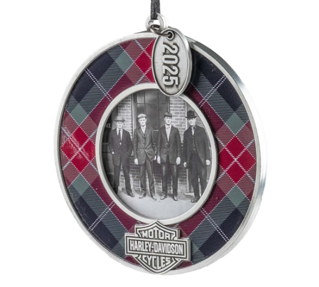 2025 Holiday Plaid Picture Frame Ornament – Limited-Edition Holiday Décor