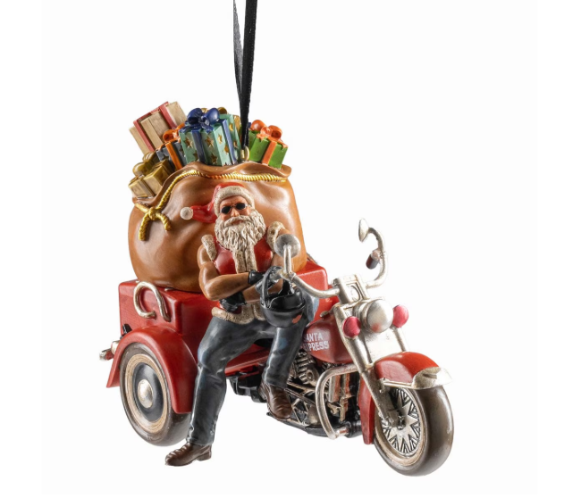 2025 Biker Santa Ornament – Limited-Edition Holiday Décor