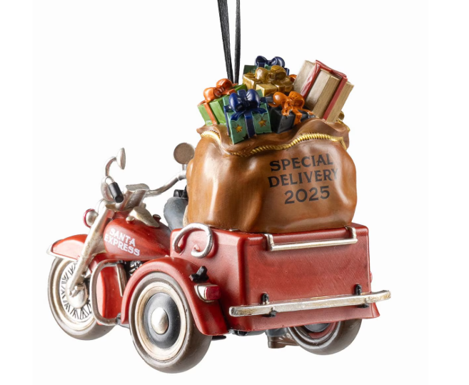 2025 Biker Santa Ornament – Limited-Edition Holiday Décor