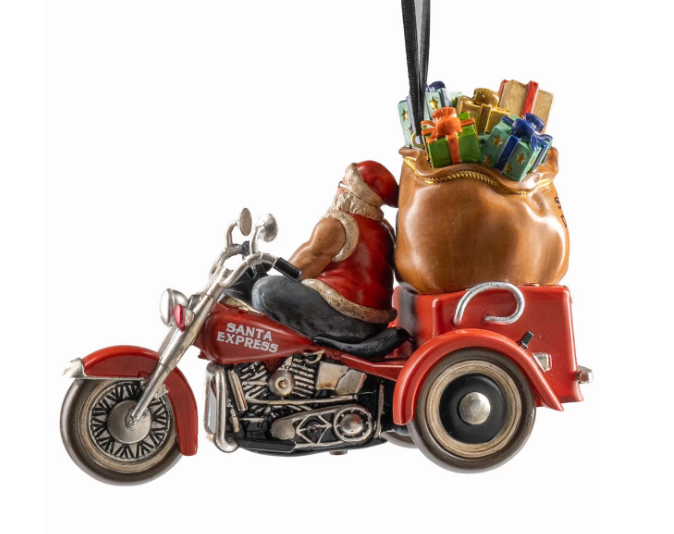 2025 Biker Santa Ornament – Limited-Edition Holiday Décor