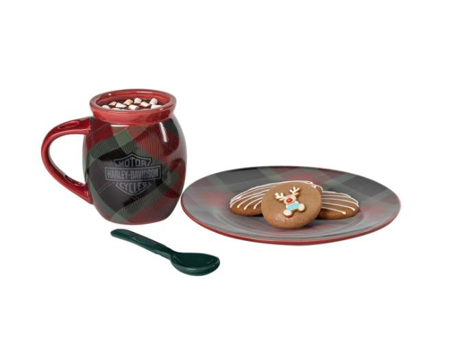 Holiday Plaid Cocoa Mug Set– Limited-Edition Holiday Décor