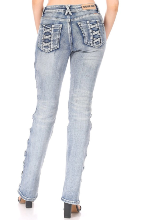 Platinum Plush - Cut Out Denim Jeans - PP4009