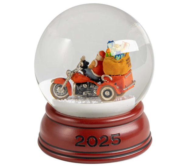 Biker Santa Snowglobe – Limited-Edition Holiday Décor