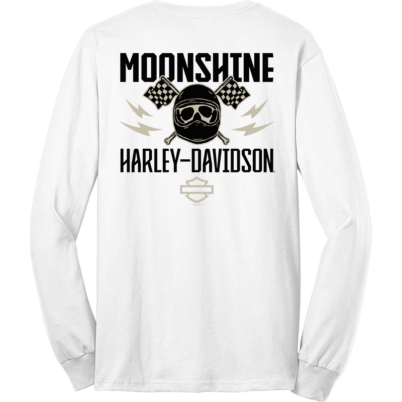 Black Helmet Texas White Long Sleeve