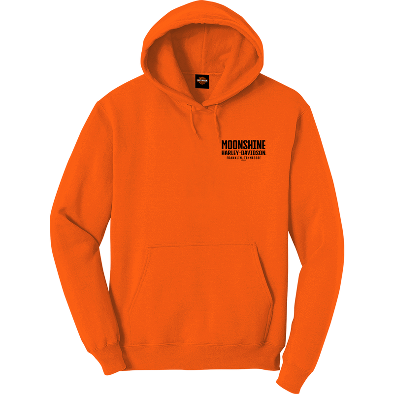 Pre-Order! Black Helmet Skull Orange Hoodie