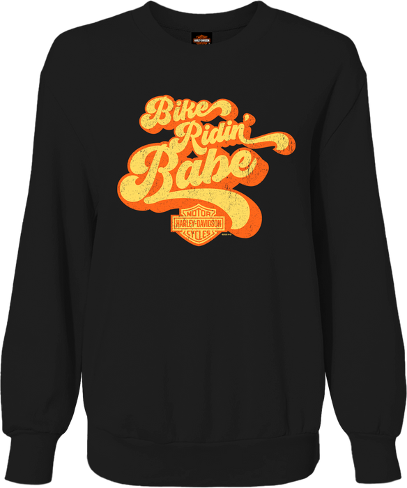 Ridin' Women's Black Crew Sweatshirt