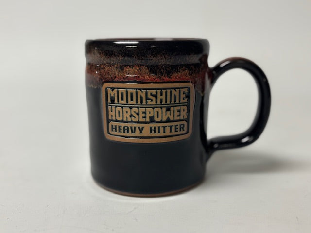 Heavy Hitter Camper Mug – Black Exterior, Sunshine Red Topped