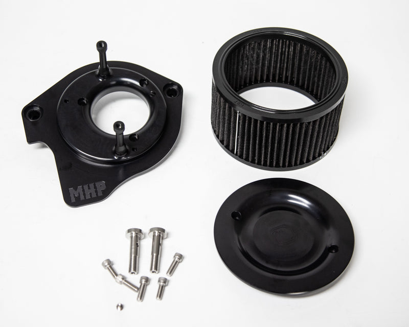MOONSHINE HORSEPOWER MONSTER AIR CLEANER - DISHED - BLACK -  55mm/64mm Throttle Body