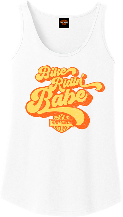 Ridin' Women's White Tank Top