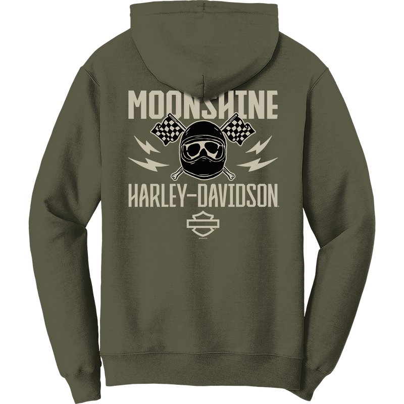 White Helmet Green Hoodie