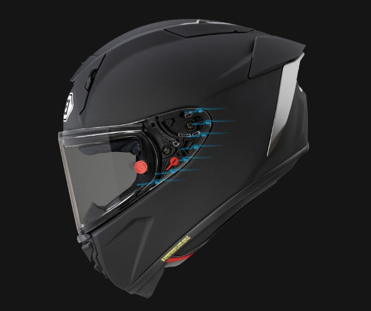 gloss black shoei helmet Neotec 3 Union Garage class engineering and quality take time Classic Bike Helmet - Gloss
