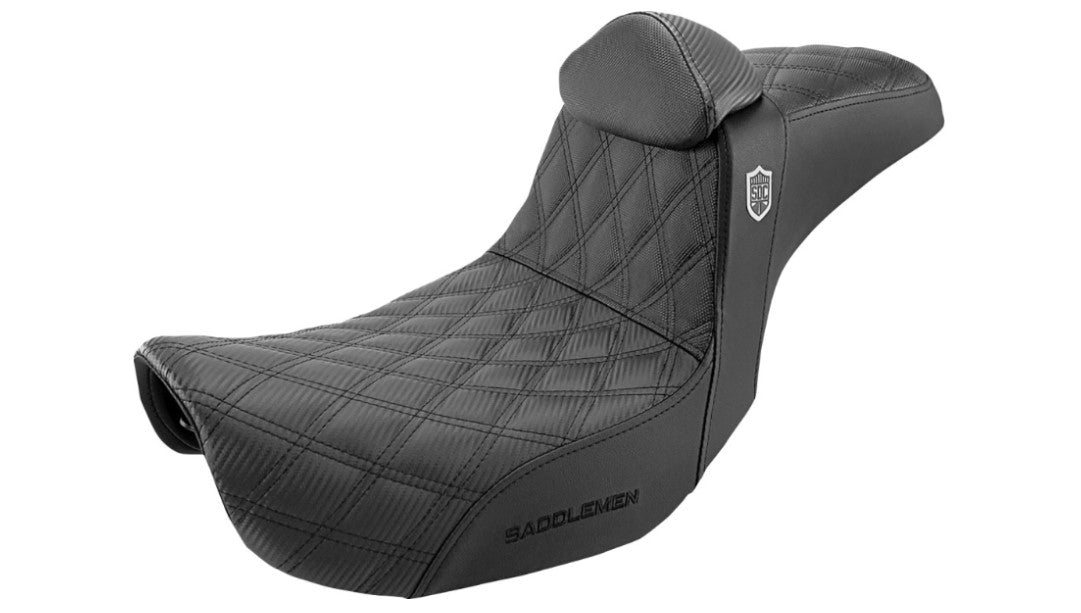 Saddlemen - Dyna Pro Series SDC Performance Gripper Seat with Driver's Lumbar Rest - 0803-0630