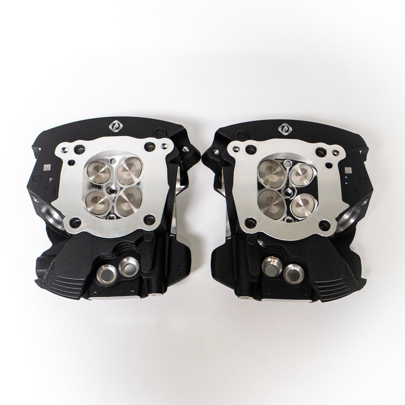 MHP Street Fighter +1.5MM OS Valved Ported M8 Heads 90CC Oil Cooled Black Highlighted - NEW - MHP-F15H90P-NEW