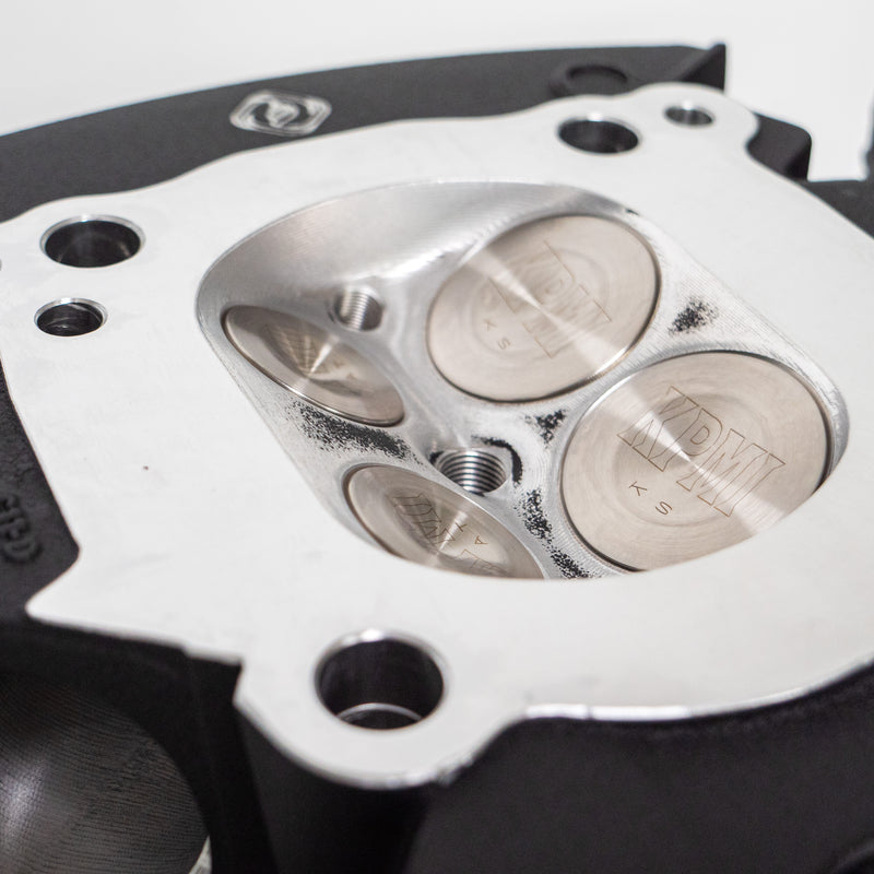 MHP Street Fighter +1.5MM OS Valved Ported M8 Heads 90CC Oil Cooled Black Highlighted - NEW - MHP-F15H90P-NEW