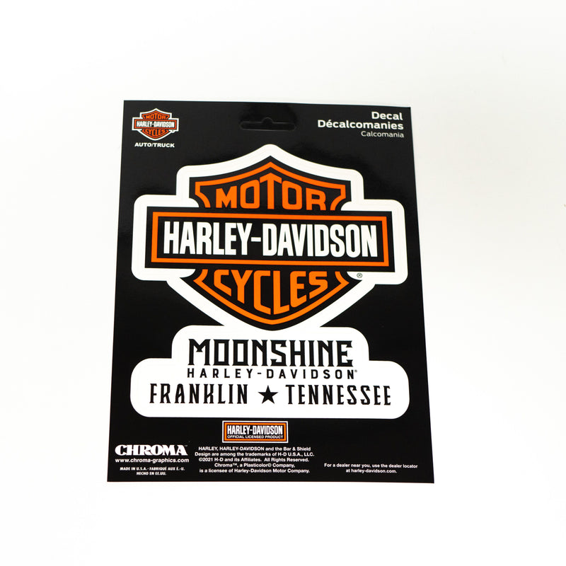 Moonshine Bar and Shield Decal