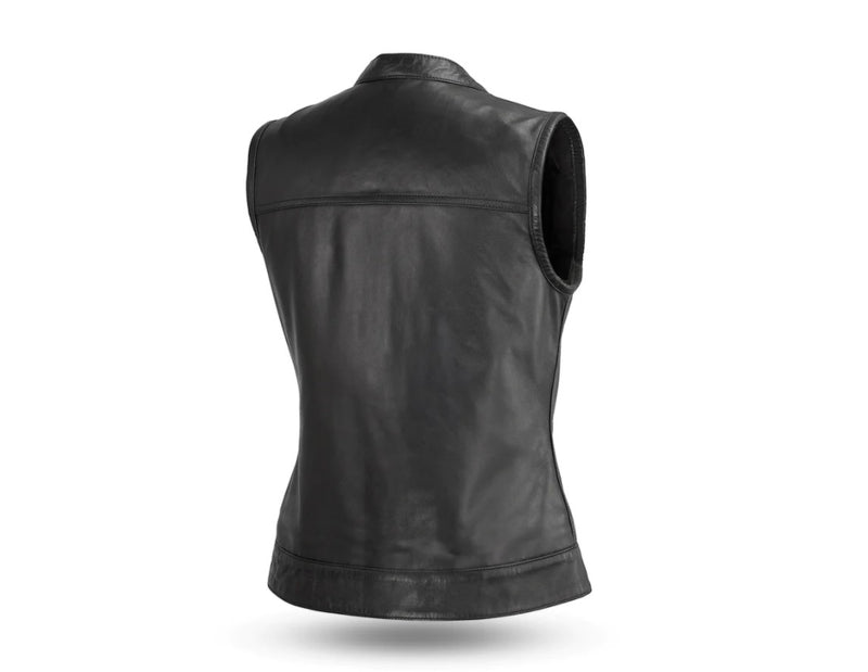 Ludlow Women's Motorcycle Leather Vest - FIL516SDC