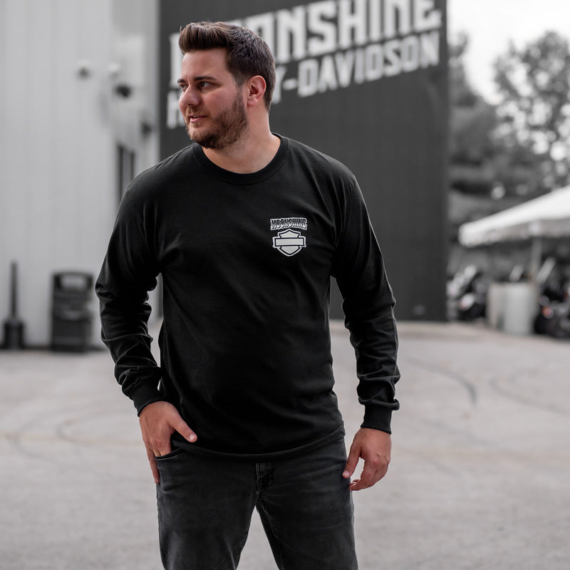 Guitar Men's Black Long Sleeve Shirt