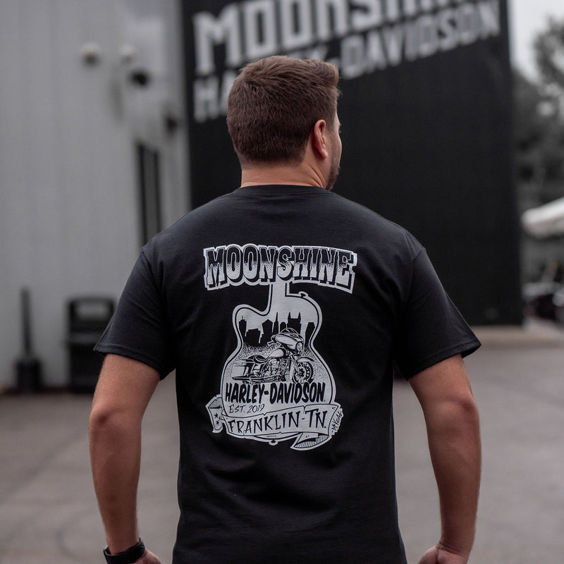 Guitar Men's Black T-Shirt