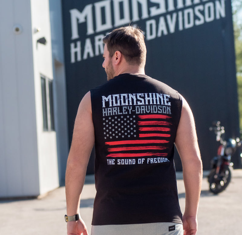 Flag Men's Black Muscle Tank Top