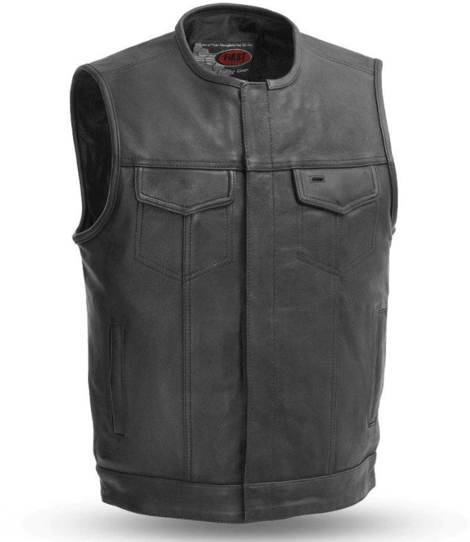 No Rival - Men's Motorcycle Leather Vest