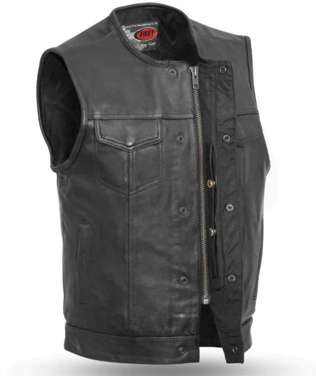 No Rival - Men's Motorcycle Leather Vest