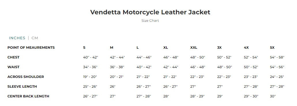 Vendetta Men's Motorcycle Leather Jacket - FIM276SDTZ