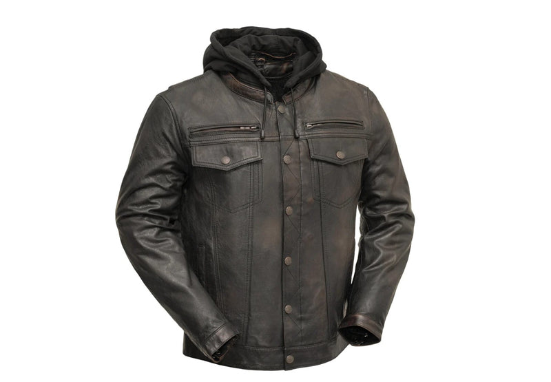 Vendetta Men's Motorcycle Leather Jacket - FIM276SDTZ