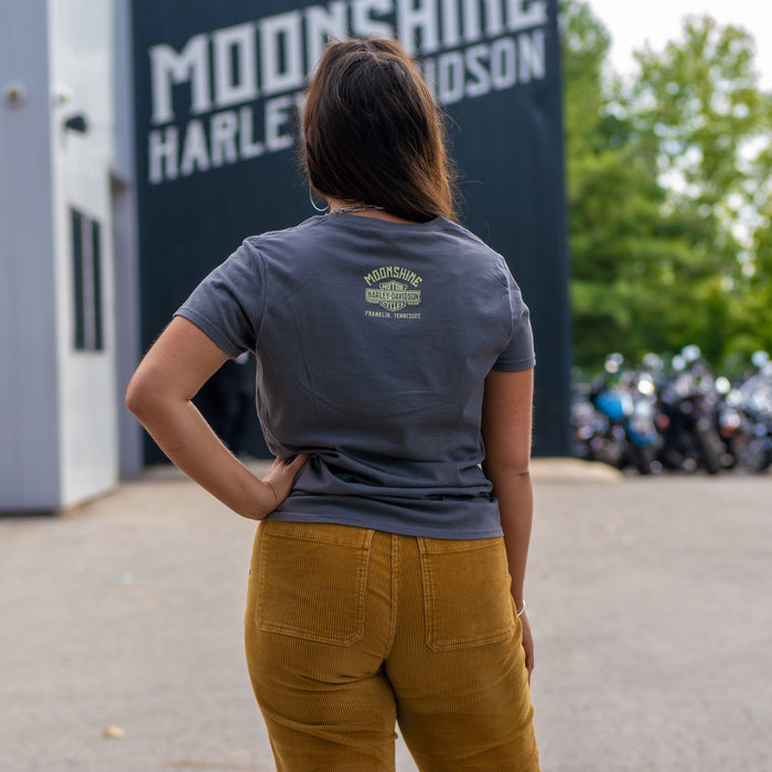 Moon Banner Women's Charcoal T-Shirt