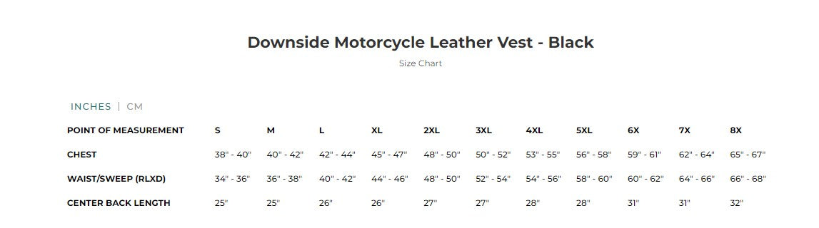 Downside Men's Motorcycle Leather Vest - Black - FIM693-QLT