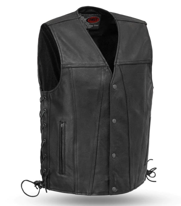 Gambler Men's Motorcycle Leather Vest